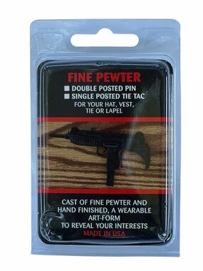 Empire Fine Pewter Black Rifle Pin Tie Tac Wearable Art USA Vest Tie Lapel New
